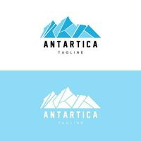 berg logo, antarctisch ijsberg logo ontwerp, natuur landschap vector, Product merk illustratie icoon vector