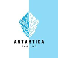 berg logo, antarctisch ijsberg logo ontwerp, natuur landschap vector, Product merk illustratie icoon vector