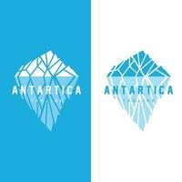 berg logo, antarctisch ijsberg logo ontwerp, natuur landschap vector, Product merk illustratie icoon vector