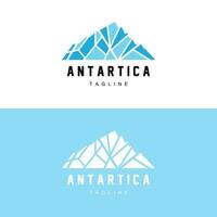 berg logo, antarctisch ijsberg logo ontwerp, natuur landschap vector, Product merk illustratie icoon vector