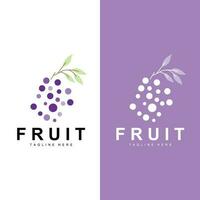 druif logo, boerderij fruit vector, vers Purper fruit ontwerp, druif Product icoon, fruit winkel vector