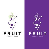 druif logo, boerderij fruit vector, vers Purper fruit ontwerp, druif Product icoon, fruit winkel vector