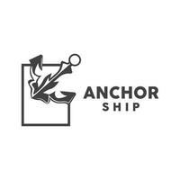 anker logo, gemakkelijk elegant ontwerp, nautische schip vector, icoon symbool illustratie vector