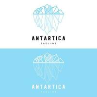 berg logo, antarctisch ijsberg logo ontwerp, natuur landschap vector, Product merk illustratie icoon vector