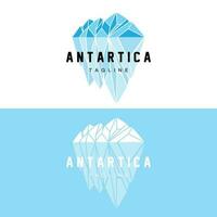 berg logo, antarctisch ijsberg logo ontwerp, natuur landschap vector, Product merk illustratie icoon vector