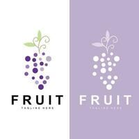 druif logo, boerderij fruit vector, vers Purper fruit ontwerp, druif Product icoon, fruit winkel vector