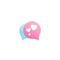 dating app, hou van chat vector logo pictogram