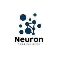 neuron logo ontwerp vector zenuw cel illustratie moleculair dna Gezondheid merk