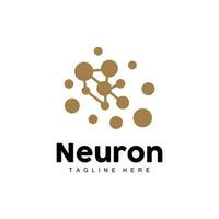 neuron logo ontwerp vector zenuw cel illustratie moleculair dna Gezondheid merk