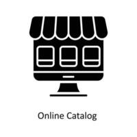 online catalogus vector solide pictogrammen. gemakkelijk voorraad illustratie voorraad