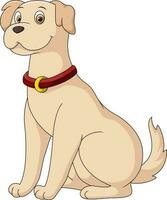 schattige hond cartoon op witte achtergrond vector