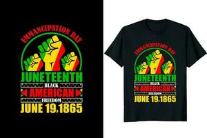 juneteenth dag t-shirt ontwerp vector