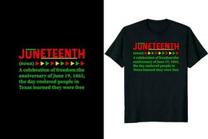 juneteenth dag t-shirt ontwerp vector