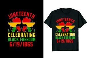 juneteenth dag t-shirt ontwerp vector