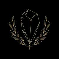 mysterieus gouden magisch diamant vector ontwerp