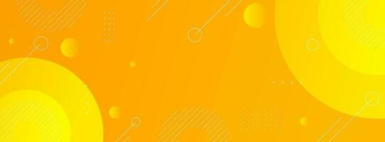 modern banier achtergrond. kleurrijk, oranje en geel kleuren, cirkels , elegant Memphis vector