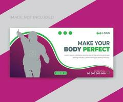 maken uw lichaam perfect online web banier ontwerp sjabloon vector
