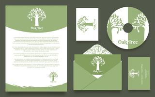 Oak Tree Logo Huisstijl vector