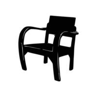 mooi hoor houten stoelen silhouet vector, stoel silhouet vector. vector