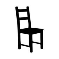 mooi hoor houten stoelen silhouet vector, stoel silhouet vector. vector