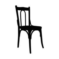 mooi hoor houten stoelen silhouet vector, stoel silhouet vector. vector