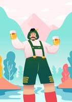 Man In Lederhosen Illustratie vector