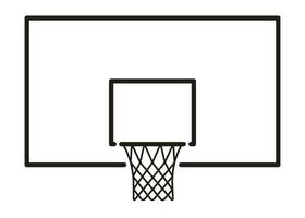 basketbal hoepel met netto icoon. sport spel met doel. basketbal ring. vector