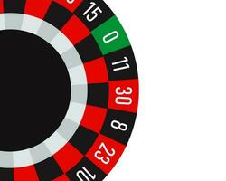 roulette wiel met nummers. casino achtergrond. illustratie, vector