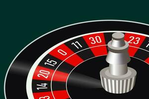 roulette wiel met nummers. casino achtergrond. illustratie, vector