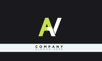 av alfabet letters initialen monogram logo va, a en v vector