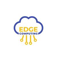 edge computing, cloud service vector pictogram