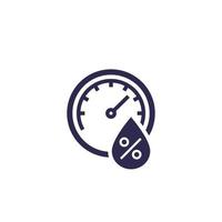 hygrometer pictogram, vector