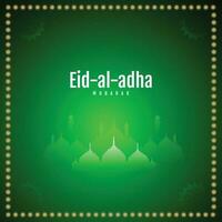 vector eid al adha Bakri festival banier ontwerp met moskee en mandala