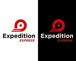 de logo voor de expeditie uitdrukken. vector