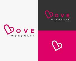 l brief monogram liefde hart logo ontwerp vector. vector