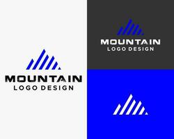 m brief monogram berg avontuur dieren in het wild logo ontwerp vector. vector