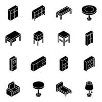 meubels en elementen vector