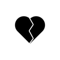 gebroken hart vector icoon illustratie