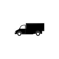 silhouet vrachtauto vector icoon illustratie