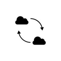 wolken, pijlen vector icoon illustratie