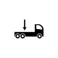 vrachtwagen, pijl vector icoon illustratie