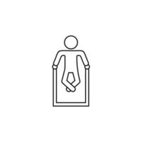 gymnastiek balken vector icoon illustratie