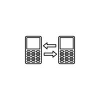 telefoons, pijlen vector icoon illustratie