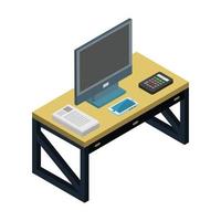 isometrische bureau vector