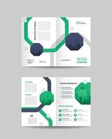 zakelijke tweevoudige brochureontwerp en bedrijfsmarketing flyer ontwerp vector