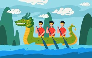 Dragon Boat Festival achtergrond vector