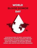 wereld bloed schenker dag voor poster, banier, sociaal media vector