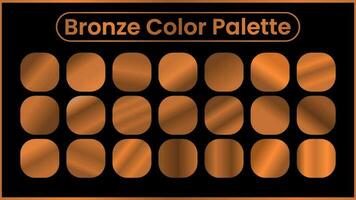 bronzen kleur palet. helling bronzen kleur vector