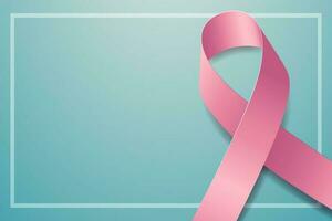 borst kanker bewustzijn maand. banier met roze lint bewustzijn. vector illustratie.