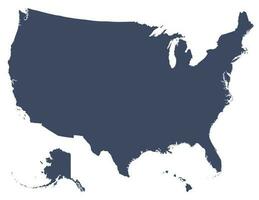 Verenigde Staten van Amerika kaart, Amerika kaart, Verenigde staten van Amerika kaart geïsoleerd Aan donker blauw kleur vector